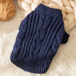 Simply Solid Dog Knitted Sweater Winter Warm Dog Clothes Fashion Puppy Turtleneck Cute Soft Cat Pullover Pet Sweater Dog Outfits