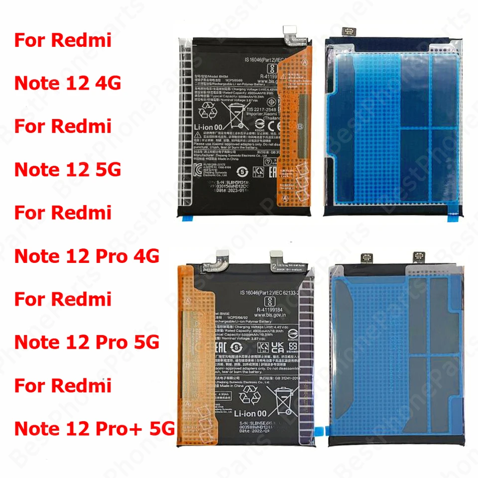Batteria Compatibile Mobile TM Per Redmi Note 12 Pro 5G | BP4K | Ioni Di Litio | 500 Cicli | Garanzia 12 Mesi