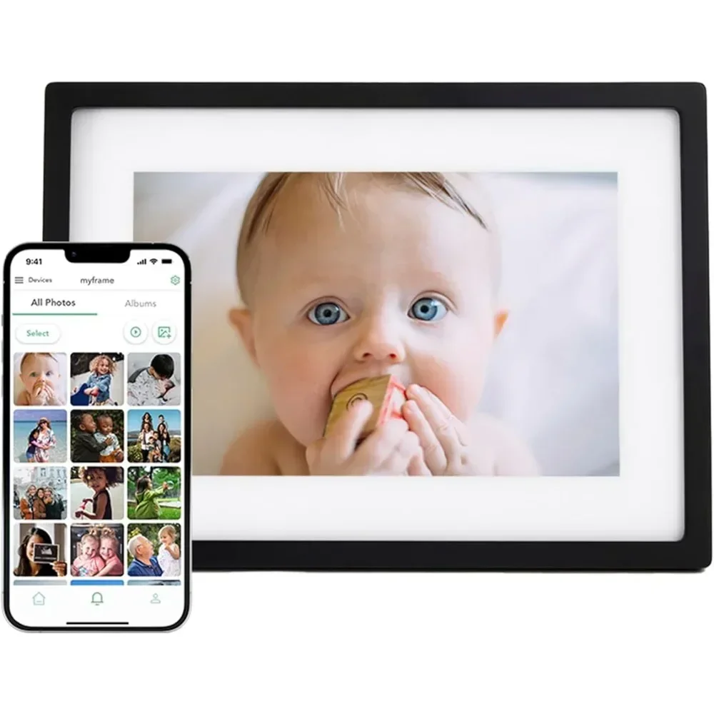 Digital Picture Frame - WiFi Enabled with Load From Phone Capability, Touch Screen Digital Photo Frame Display - Customizable