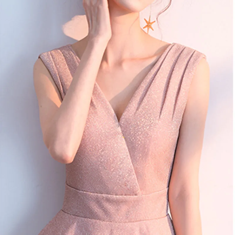 DongCMY 2024 Dresses For Special Events Can Usually Wear Temperament Banquet Party Birthday Evening Dress Pink Graduation Dress