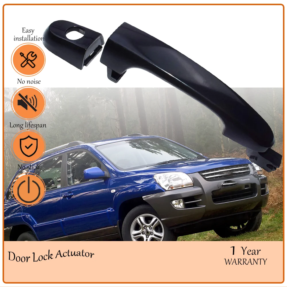 

Black Front Left Exterior Door Handle With Hole Compatible With Kia Sportage2005 2006 2007 2008 2009 2010 Replace OE 82651-1F000