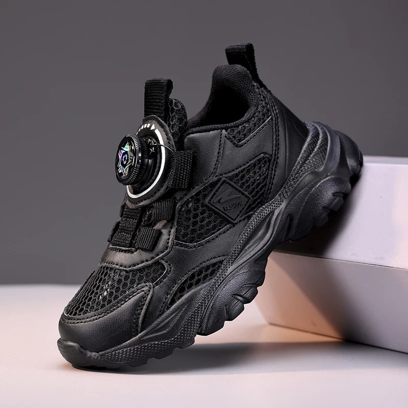 

Girls Sneaker Children Sports Shoes Black White Mesh Mesh Platform Kids Casual Sneaker Lightweight Girl Boy Shoes Sports Walking