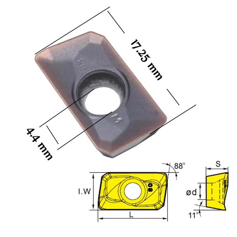 APMT160408PDER YBG202 YBG205 Cutting Tool Mould Processing Insert APMT 160408PDER For Steel and Inox Cut