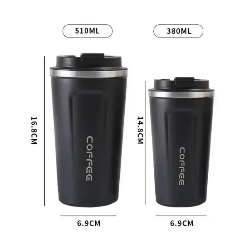 New 380/510ML Stainless Steel Coffee Cup Thermoes Mug Leak-Proof Thermoes Travel Thermal Vacuum Flask Insulated Cup Water Bottle
