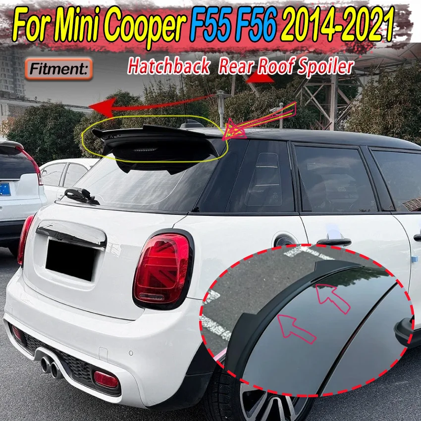 Rear Roof Spoiler Wing for Mini Cooper F55 F56 2014-2021 Standard Hatchback Splitter Lip Fixed Wind Tail Fin Body Kits Tuning