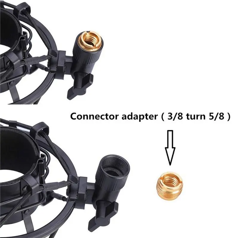 A89E-3X Microphone Shock Mount With Microphone Filter Windscreen Suspension Shock Mount Holder Clip