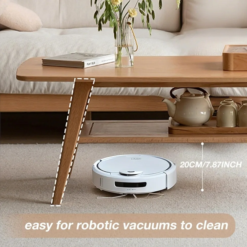 Modern Two-Tier Oak Coffee Table with Storage Shelf for Living Rooms, Apartments, and Offices