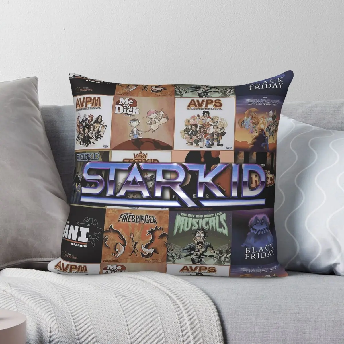 Starkid Musical Shows Pillowcase Polyester Linen Velvet Printed Zip Decorative Throw Pillow Case Bed Cushion Cover