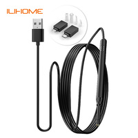 Otoscope Ear Cleaning Endoscope Camera 3in1 Micro USB Type-c 5.5MM Mini USB Visual Ear Pick Ear Spoon for Android Phones PC