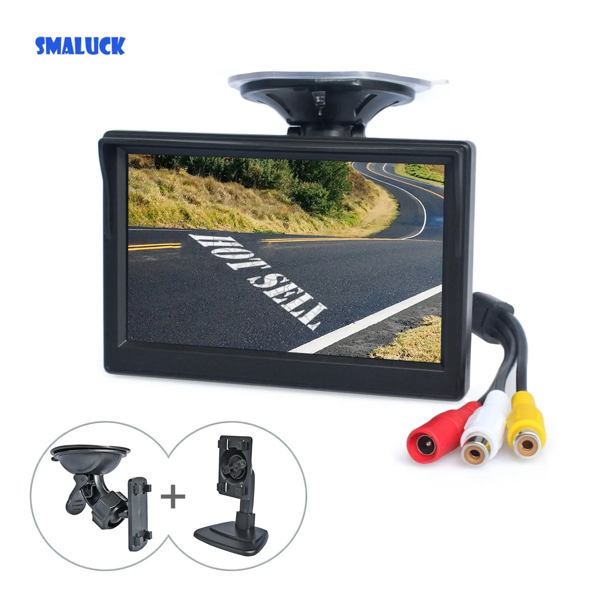 

SMALUCK 5 Inch TFT LCD Display Rear View Car Monitor with Suction Cup and Free Bracket for MPV SUV Horse Lorry