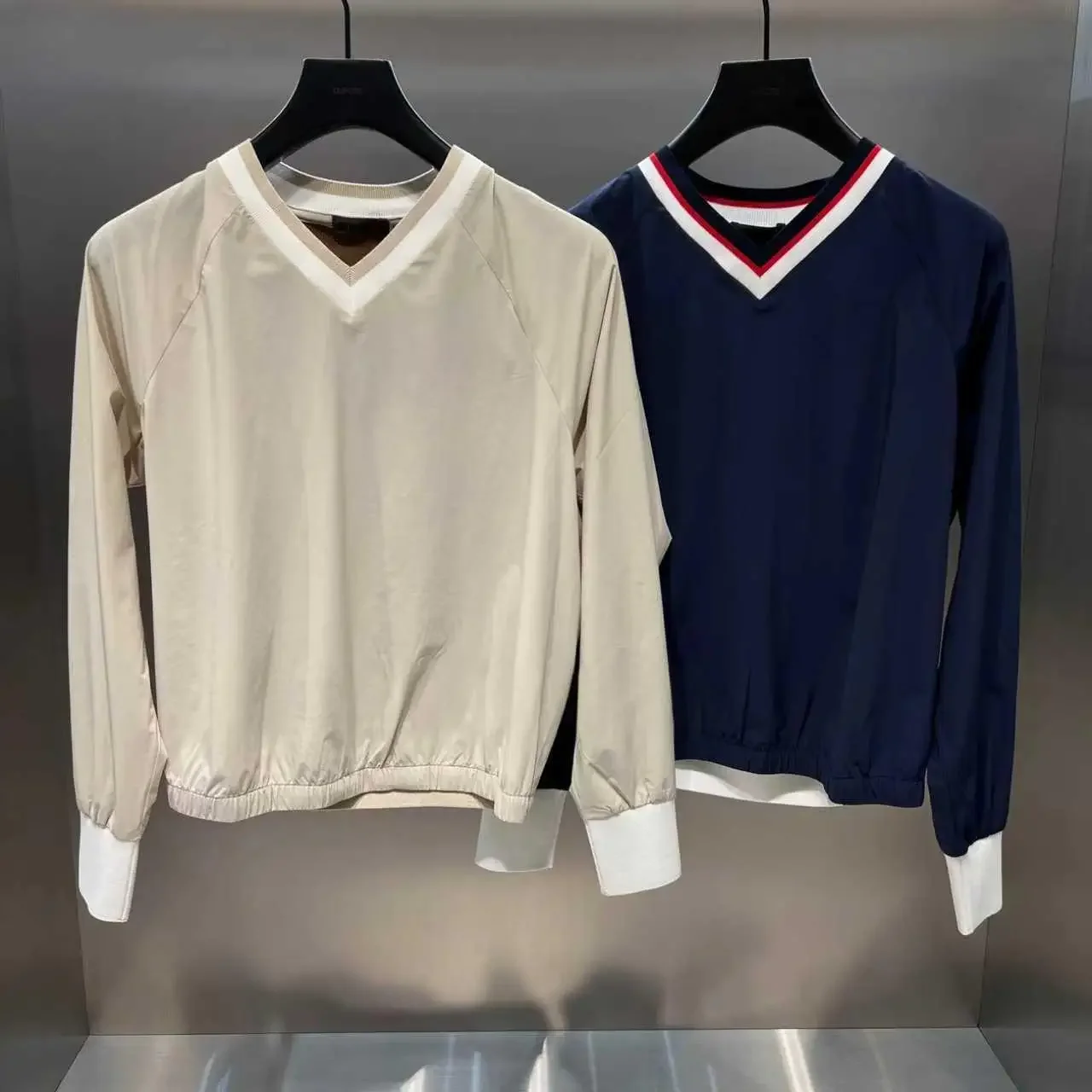 Women Golf Autumn V Neck Long Sleeve Top Windproof Quick Dry Casual Coat Youthful Versatile Outerwear