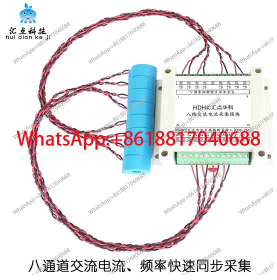 

Multi-channel 8-channel AC Current Frequency Measurement Acquisition Detection Module RS485 Sensor Transmitter MODBUS-RTU