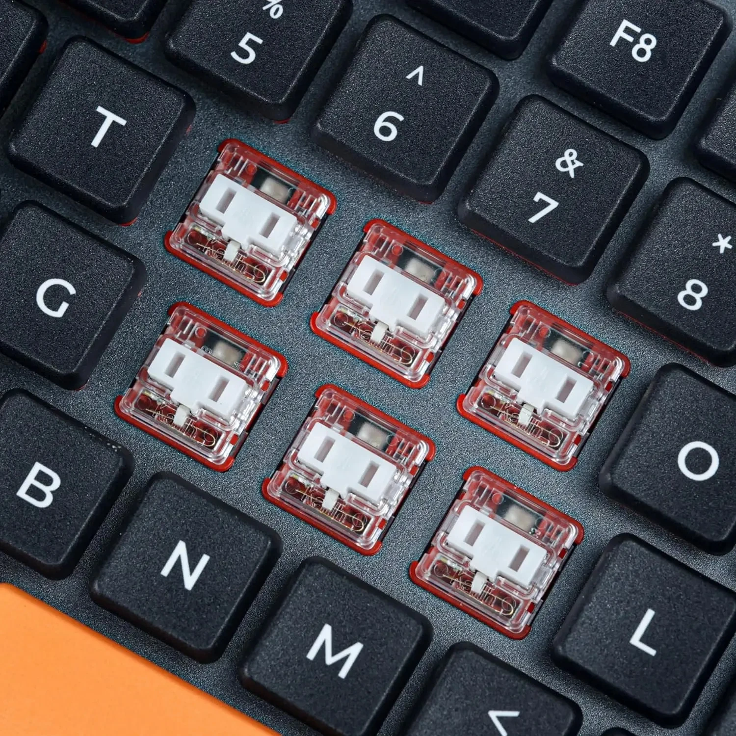 Kailh interruptor Choc de perfil bajo 1350 RGB para teclado Crystal Red Pro azul pálido rosa Robin plata marrón blanco amarillo naranja