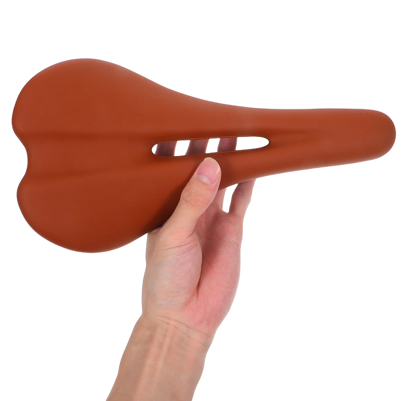 

Brown Hollow Bike Saddle for Men Comfortable Waterproof Mountain Bicycle Seat Padded Cushion for Long Rides Gravel Road Cycling