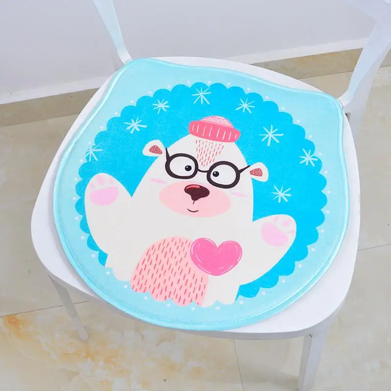 子供用ホームダイニングチェアベルベットシートクッションオフィス暖かい椅子パッド滑り止めスポンジカーシート漫画長座用