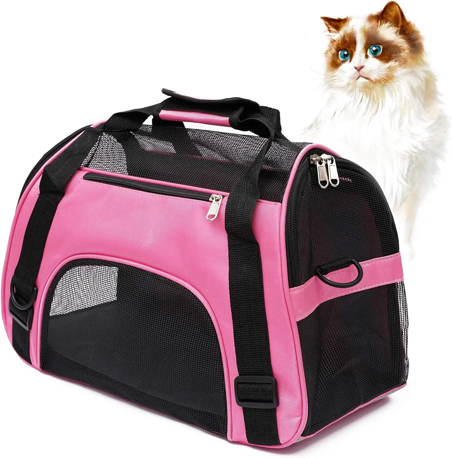 

Cat Carrier Small Cats Dogs SoftSided Pet Carrier for Cats Puppies Small Pets Airline Approved Lightweight Comfortable Travel