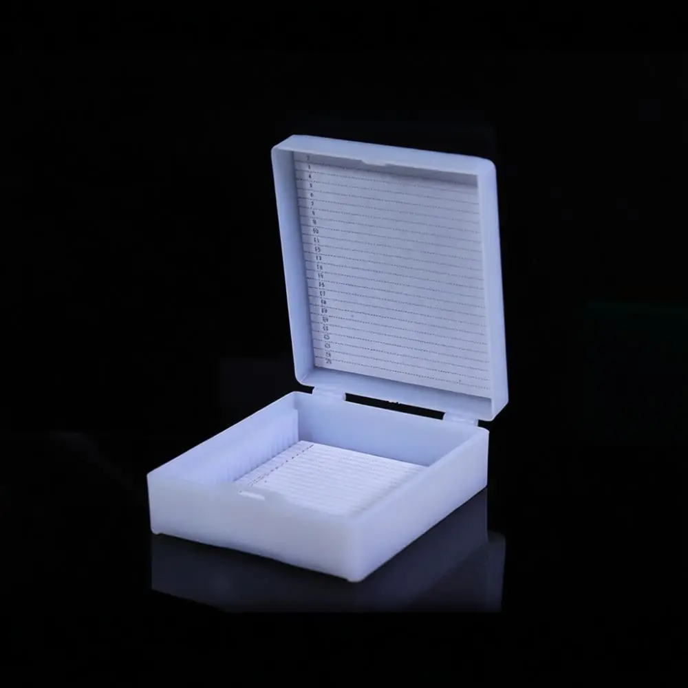 Microscope Slide Box Holder Laboratory Pathology Specimen Storage Organizer Container Secure Buckle Case For Science Experiment
