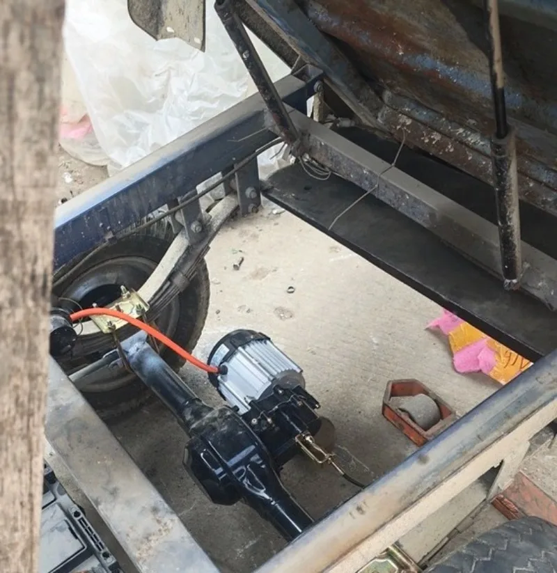 Integrated Shift Rear Axle Assembly With 160 Drum Brake Complete Driving Shaft Accessory For Electric Tricycle Driving Motor
