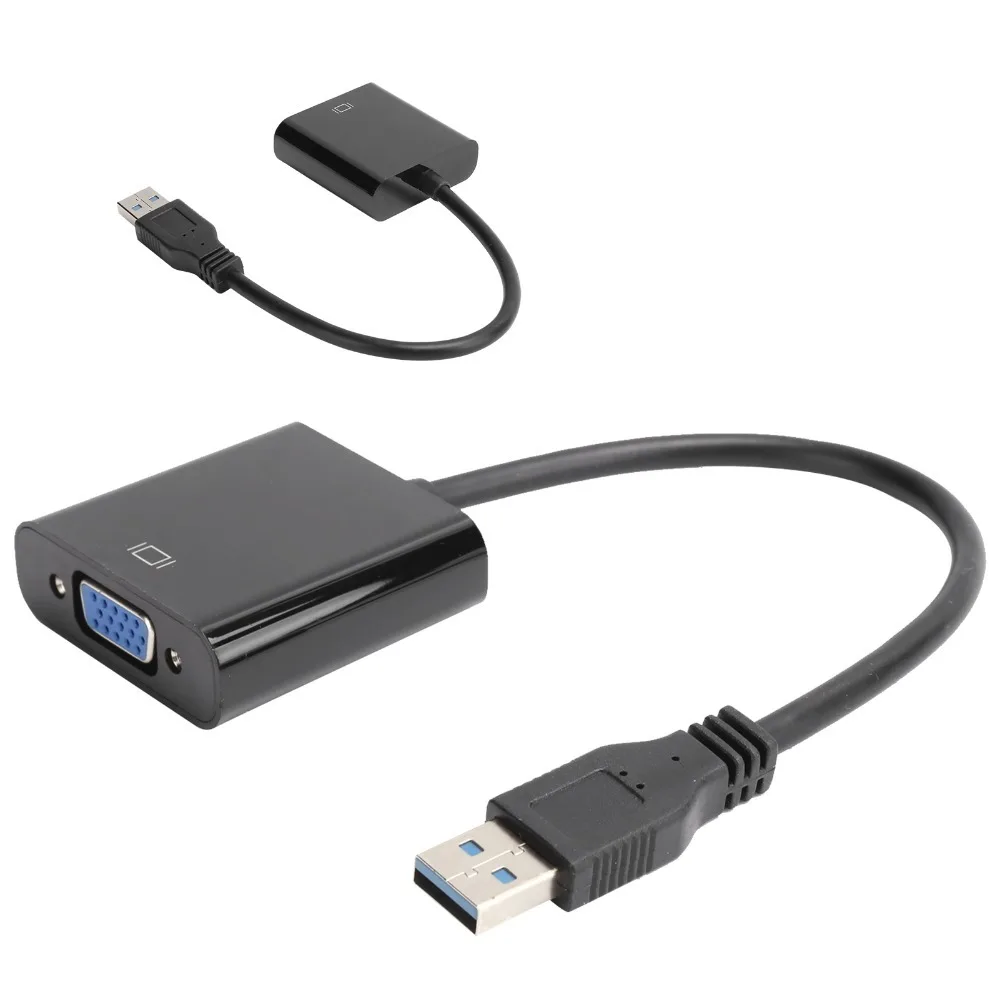 

Конвертер USB 3.0/2.0 в VGA 1920x1080, без драйверов, 5.0 Гбит/с, видеоконвертер USB для Windows 7/8/10
