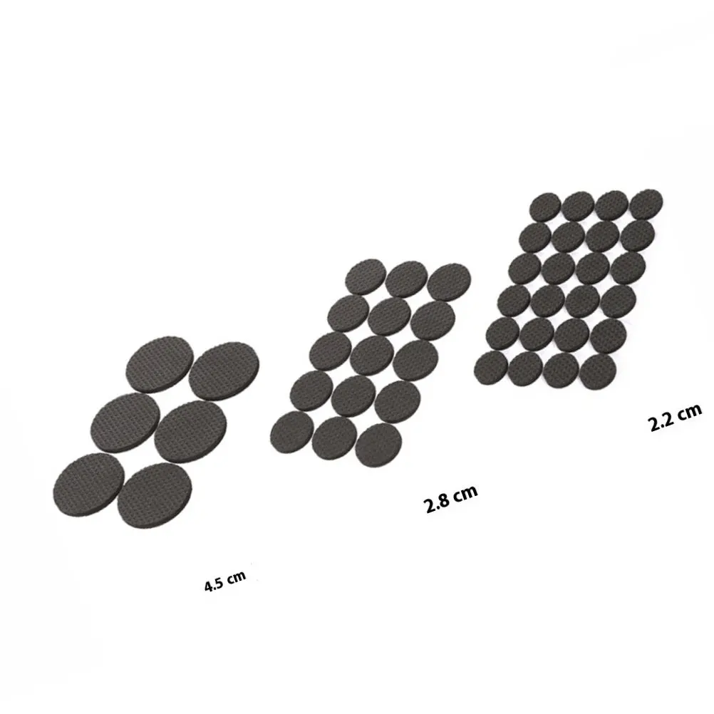 30Pcs Floor Protector Pads Eva Self-Adhesive Chair Feet Cover Non-Slip 2.8cm Round Black Furniture Foot Pads Floor Silent