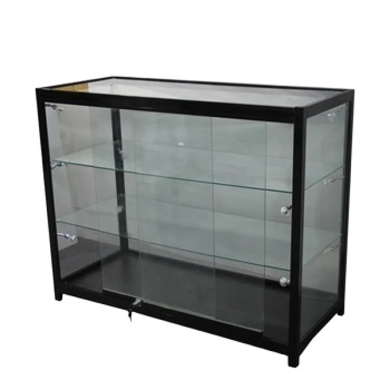 

Custom. keway custom full black wall aluminium display jewelryretail glass showcase cabinet