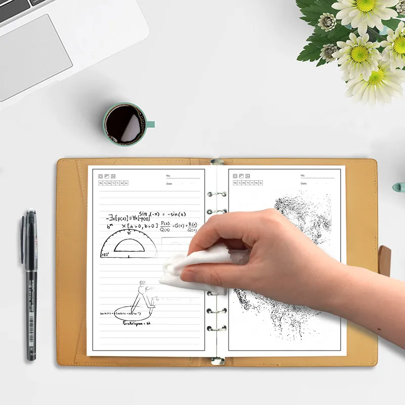 Caderno De Papel De Couro Apagável Inteligente, Caderno Wirebound Reutilizável, Armazenamento Em Nuvem, Flash Forrado Com Caneta, Dropshipping