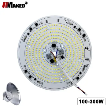 AC220V LED 높은 베이 라이트 플레이트 100W 150W 200W 300W전체 전력 스마트 IC 드라이버 SMD2835Doide 소스 패널 공장 램프 교체