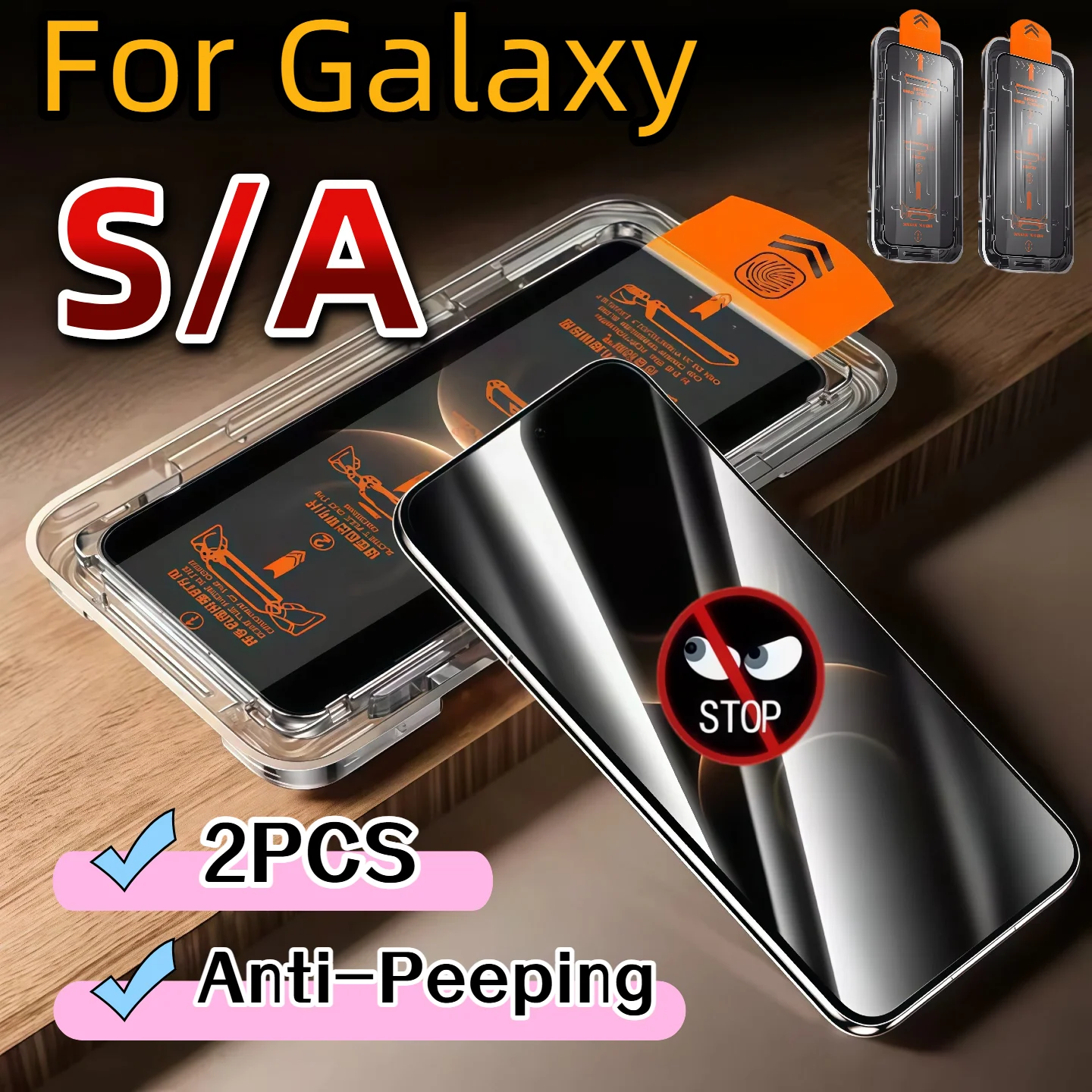 

2-Pack Privacy Screen Protector Tempered Glass for Galaxy S26 S25 S24 S23 S22 S21 Plus Ultra A54 A55 A35 A57 A37 A56 A35 5G