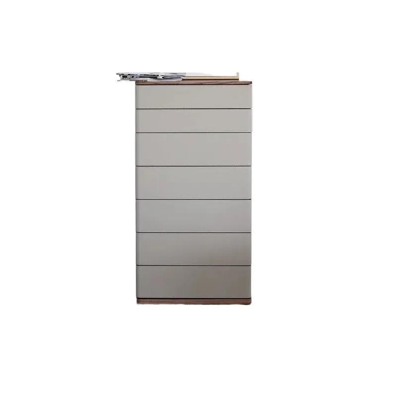 Saddle skin elephant gray edge bedroom seven drawer cabinet