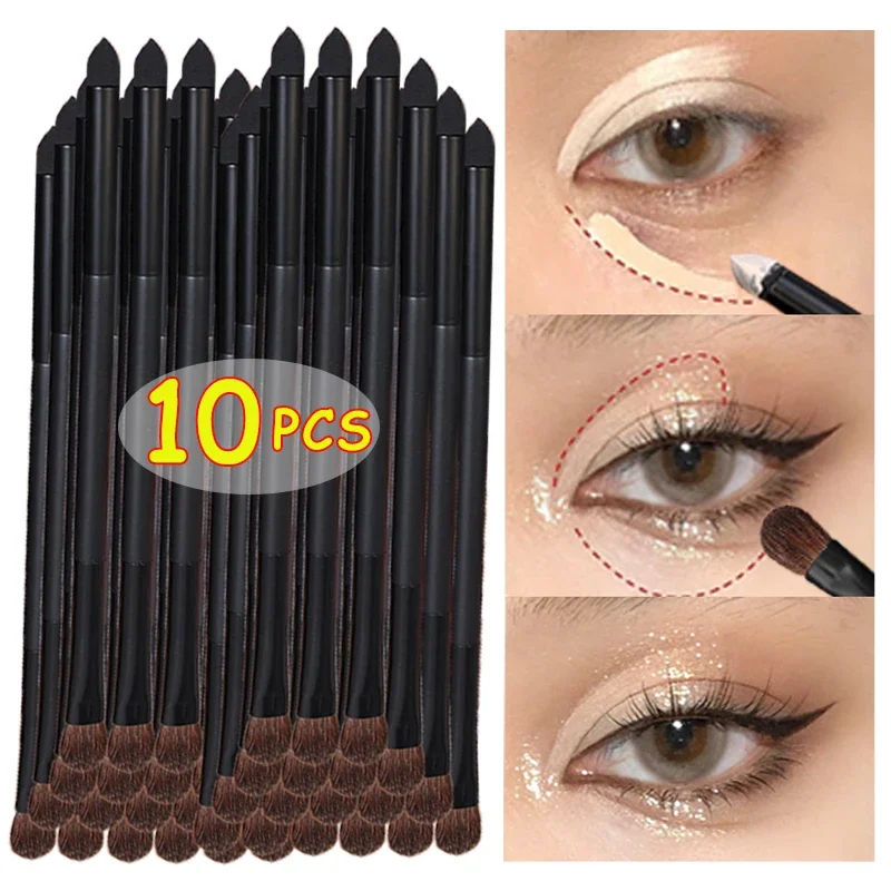 1-10Pcs Doppel-ende Highlight Augen Make-Up Pinsel Weichen, Flauschigen Wisch Pinsel Abdeckung Akne Augenringe multi-Funktion Detail Make-Up-Tool