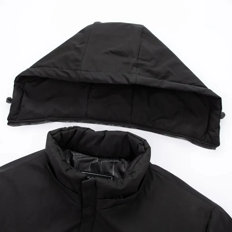 سترة شتوية للرجال موضة حشوة طويلة للأب معطف رجالي من الصوف السميك سترة مبطنة دافئة غير رسمية ذكية عالية الجودة مبطنة للرجال