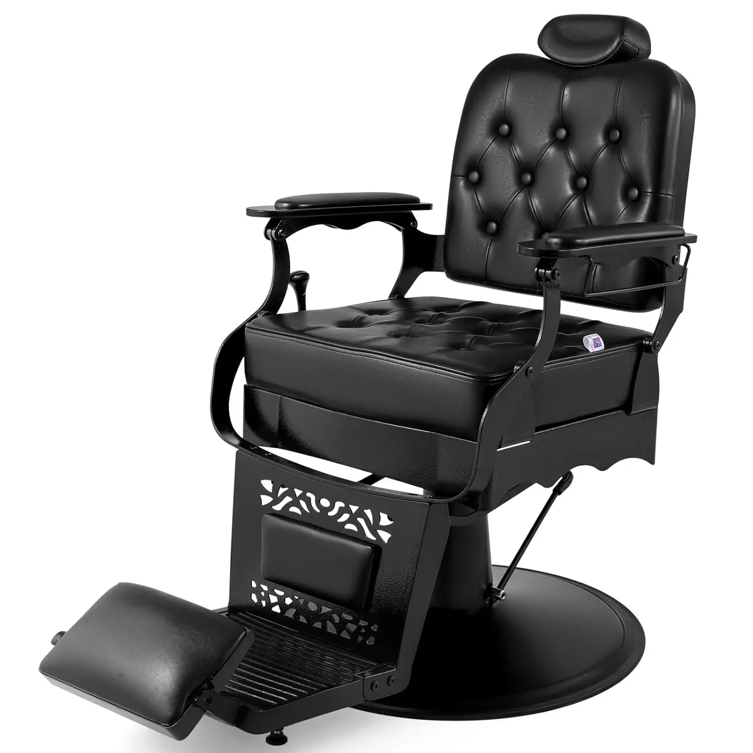 

Heavy Duty Reclining Barber Chair Hair Salon Tattoo Spa Equipment Hydraulic 330lbs, Customized