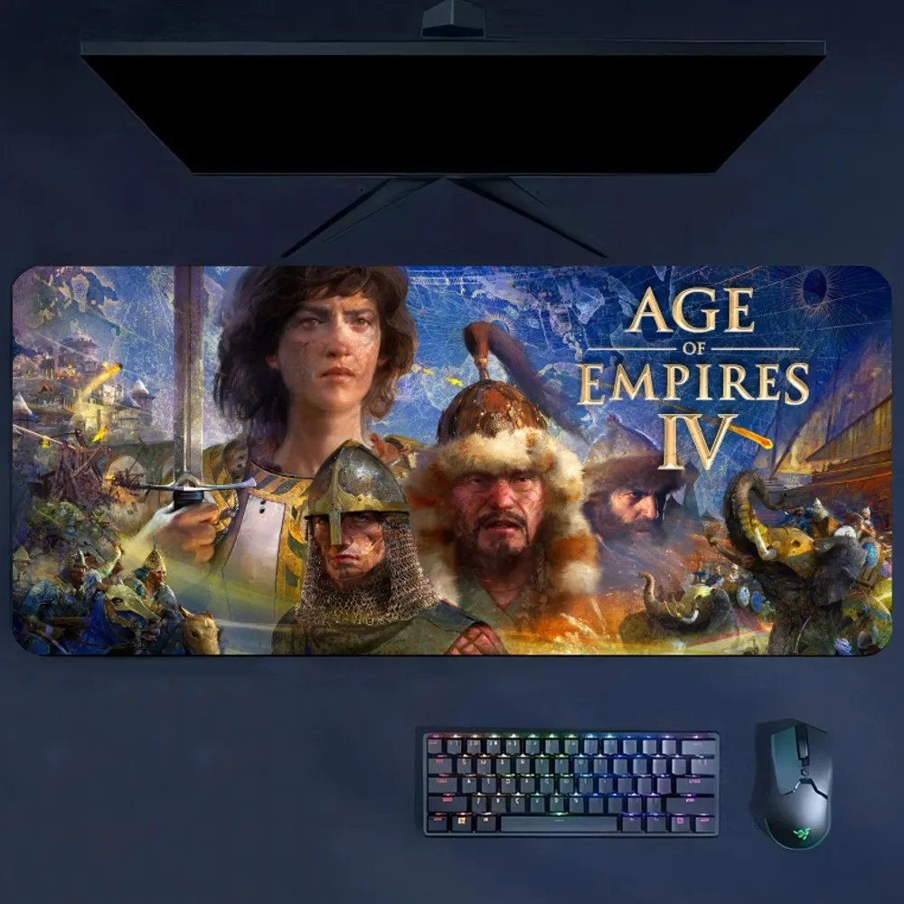 Age Of Empires Mouse Pad Large Computer Gaming brave Accessories 1000x500mm MousePads Desk Mats Carpet Anti-slip Laptop Mice