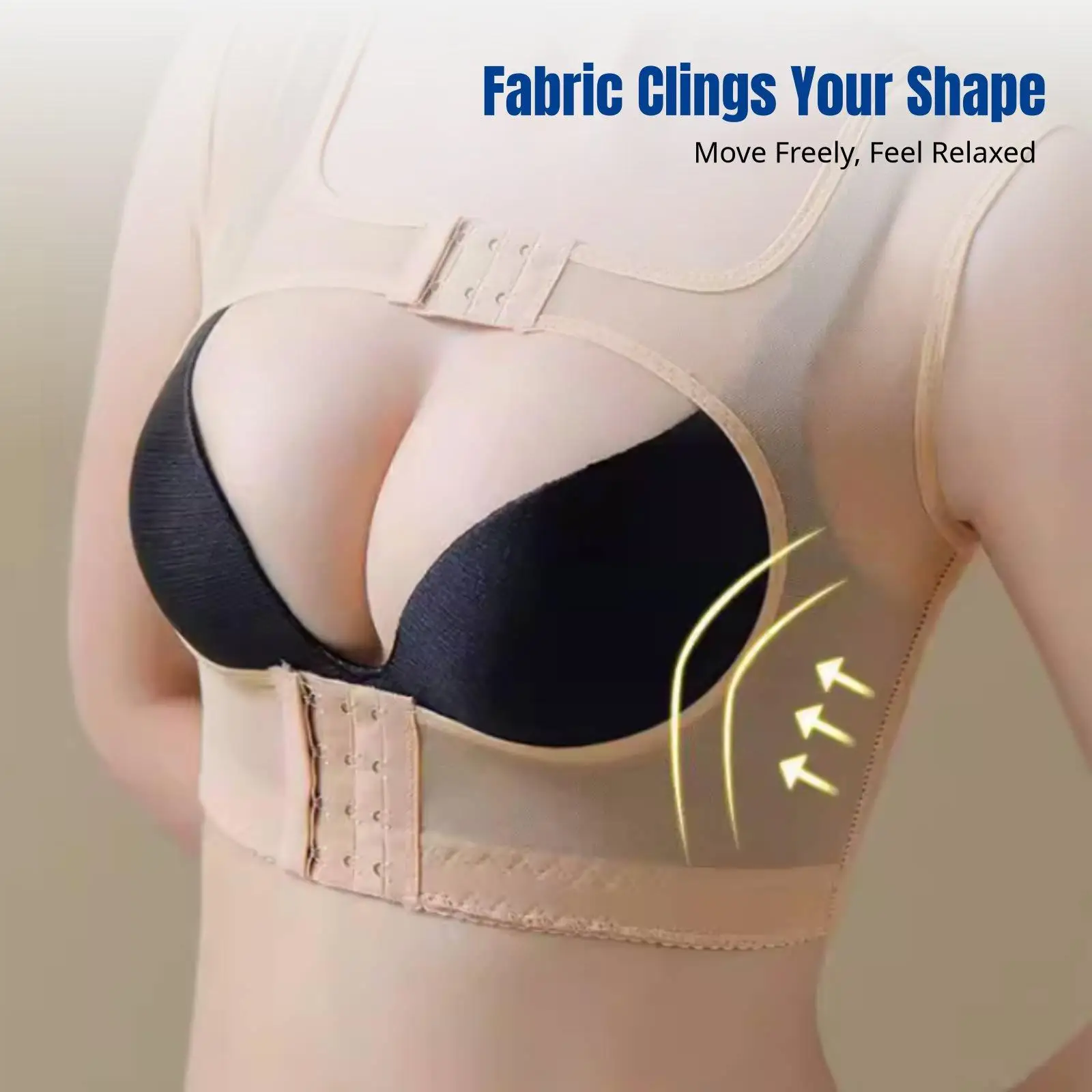 Women Chest Stabilizer Band Sports Bra High Support Discreet Adjustable for Fitness Gym