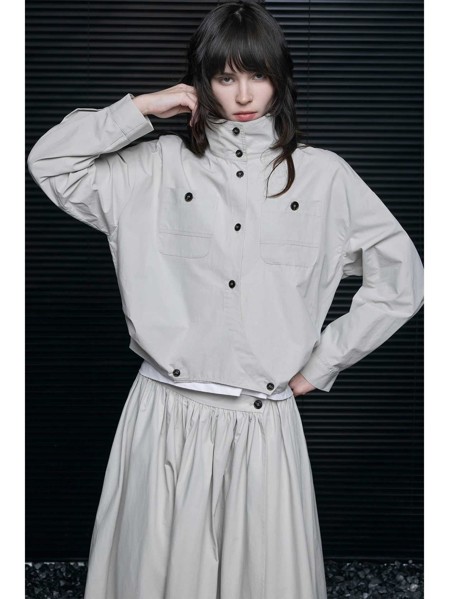 

Pure Cotton Workwear Jaet Women's Loose Silhouette Design Beautiful Street Sle Spring 2026 New Arrival Casual Outerwear