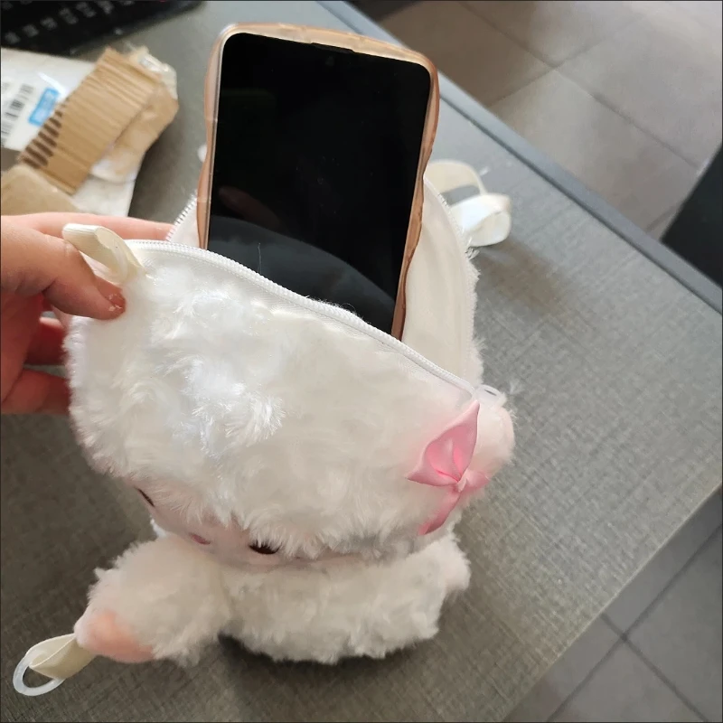 High Beauty Little Penguin Lamb Party Bag Cute Plush Bag Double Shoulder Small Fresh Backpack Doll Cross Shoulder Backpack