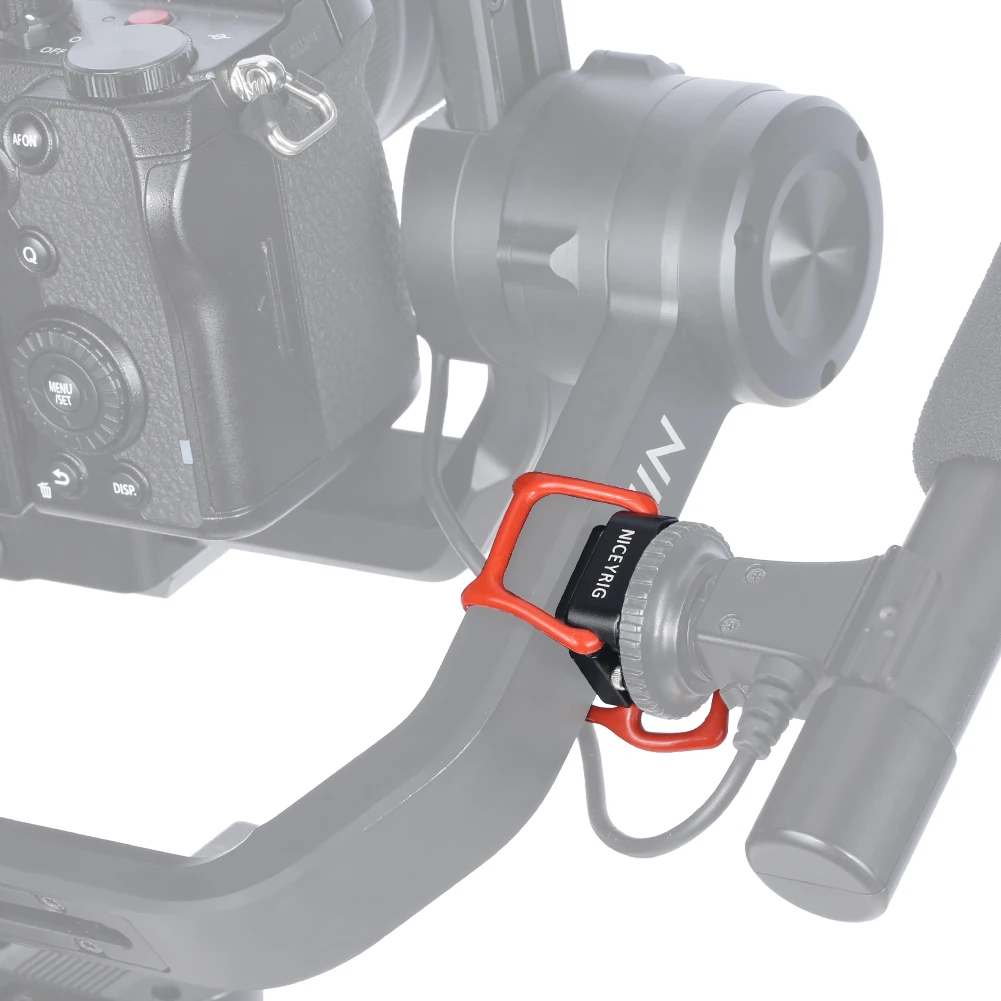 NICEYRIG Cold Shoe Clamp Mounts with Rubber Support Bands & Cold Shoe Adapter for Microphone/Monitor/LED Lights Bracket