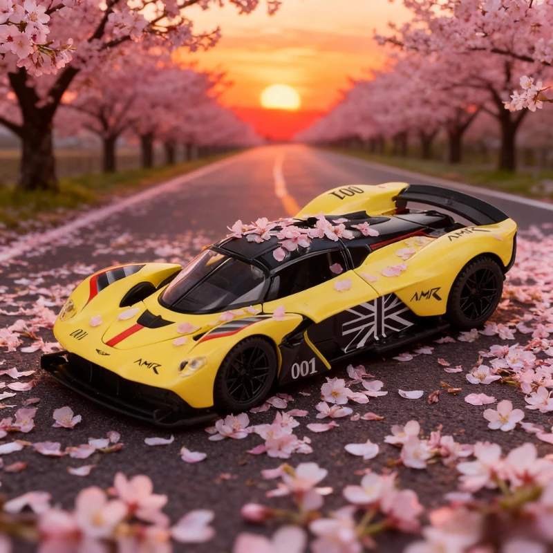 

1:32 Valkyrie AMR спортивный автомобиль, модель из сплава, литая под давлением металлическая модель автомобиля, имитация звука, свет, детские игрушки, подарок