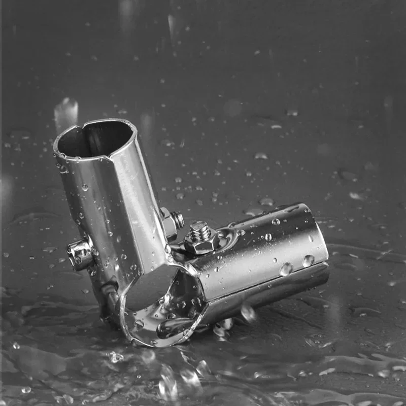 304 Stainless Steel 25mm Pipe Fittings Joint Round Tube Connector Display Rack Rod Support Holder Fixed Clamp Furniture Hardware