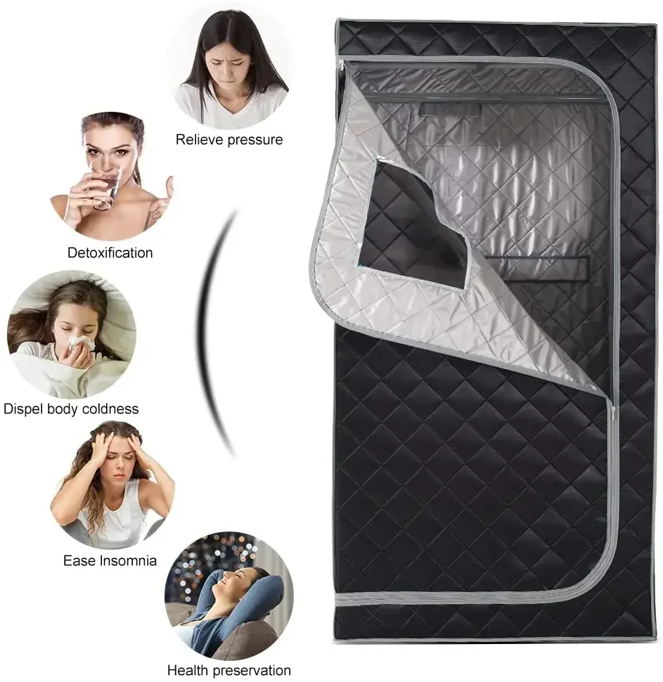 لخيمة الساونا المحمولة مع ألواح الكربون الأشعة تحت الحمراء البعيدة ، وسادة الطابق الساخنة سبا المنزل السموم الاسترخاء العلاج بالجسم صالون تجميل #5