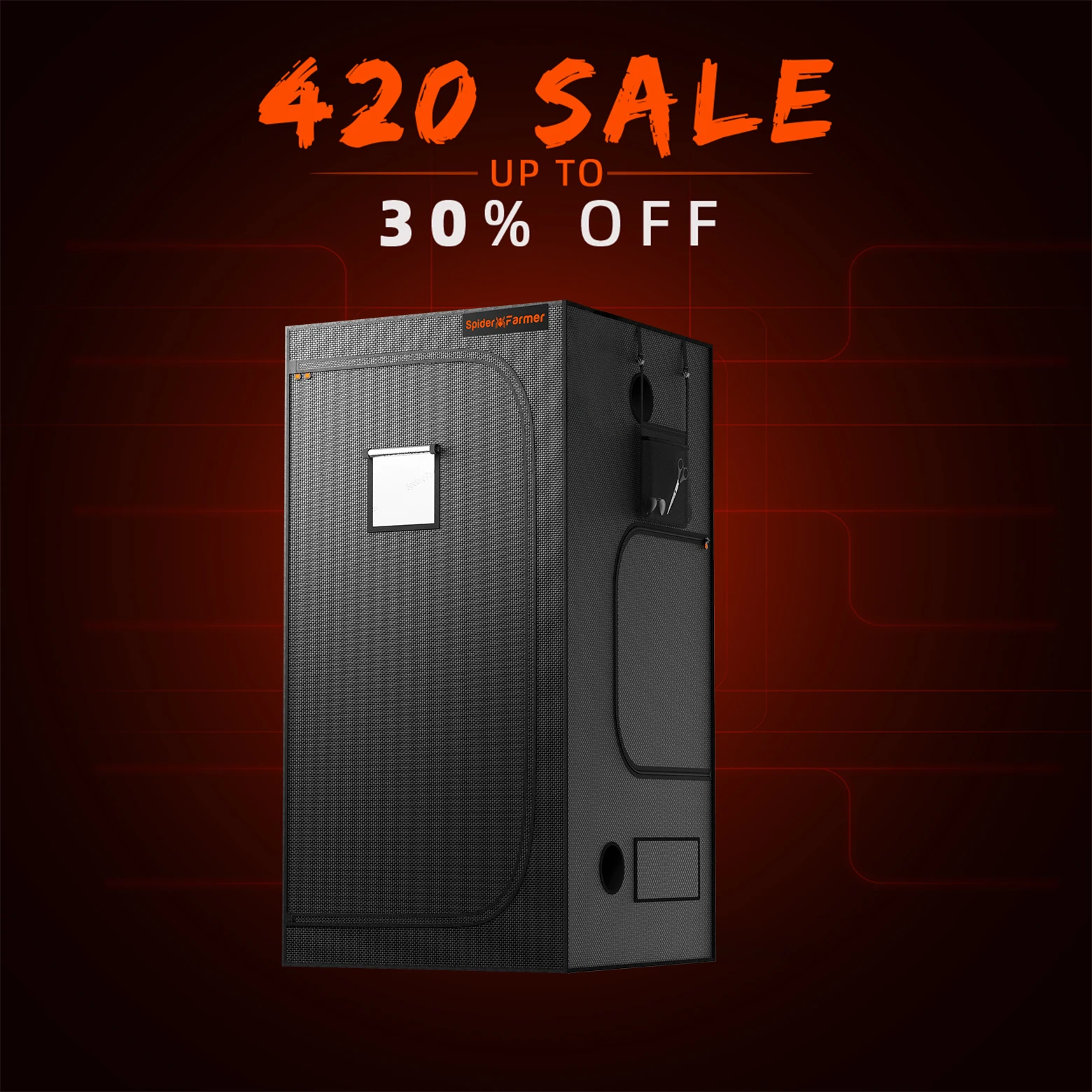 

Паук-фермер, 90 см x 90 см x 180 см, комнатная палатка для выращивания растений 1680D, гидропонная комната для оптимального роста растений и климатического контроля