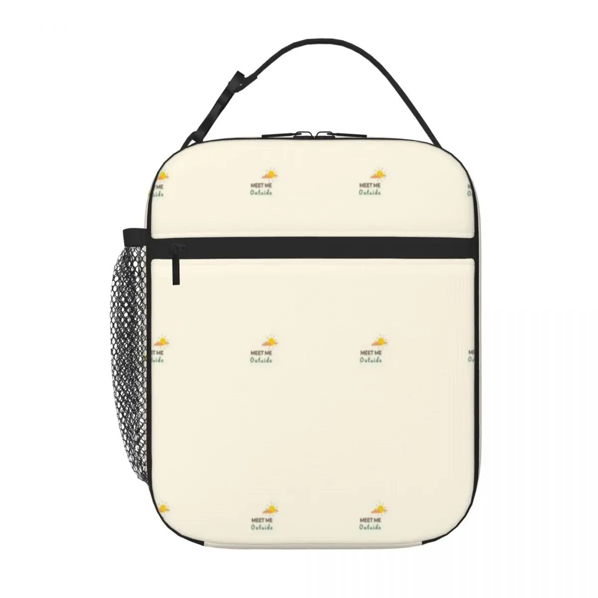 Hot Sale Meet Me Outside Sunshine Nature Design Minimal Chic Lunch Carrier Weight Loss Diet Outdoor Lunch Bag