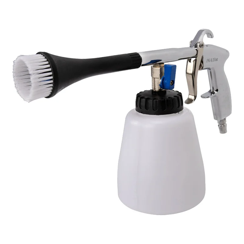 Pneumatic Tornado Car Interior Cleaning Gun Cyclone Dust Blower for Auto Detailing Handheld High Pressure Air Duster with Brush