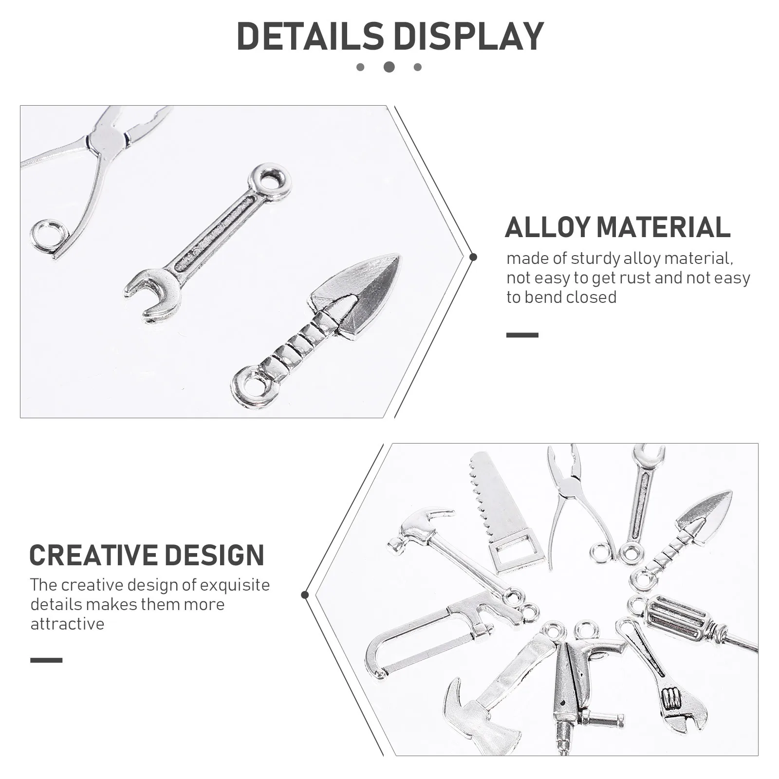 80Pcs Alloy Pendant Charms for DIY Jewelry Decor Creative Design Alloy Pendant Charm Jewelry Accessories