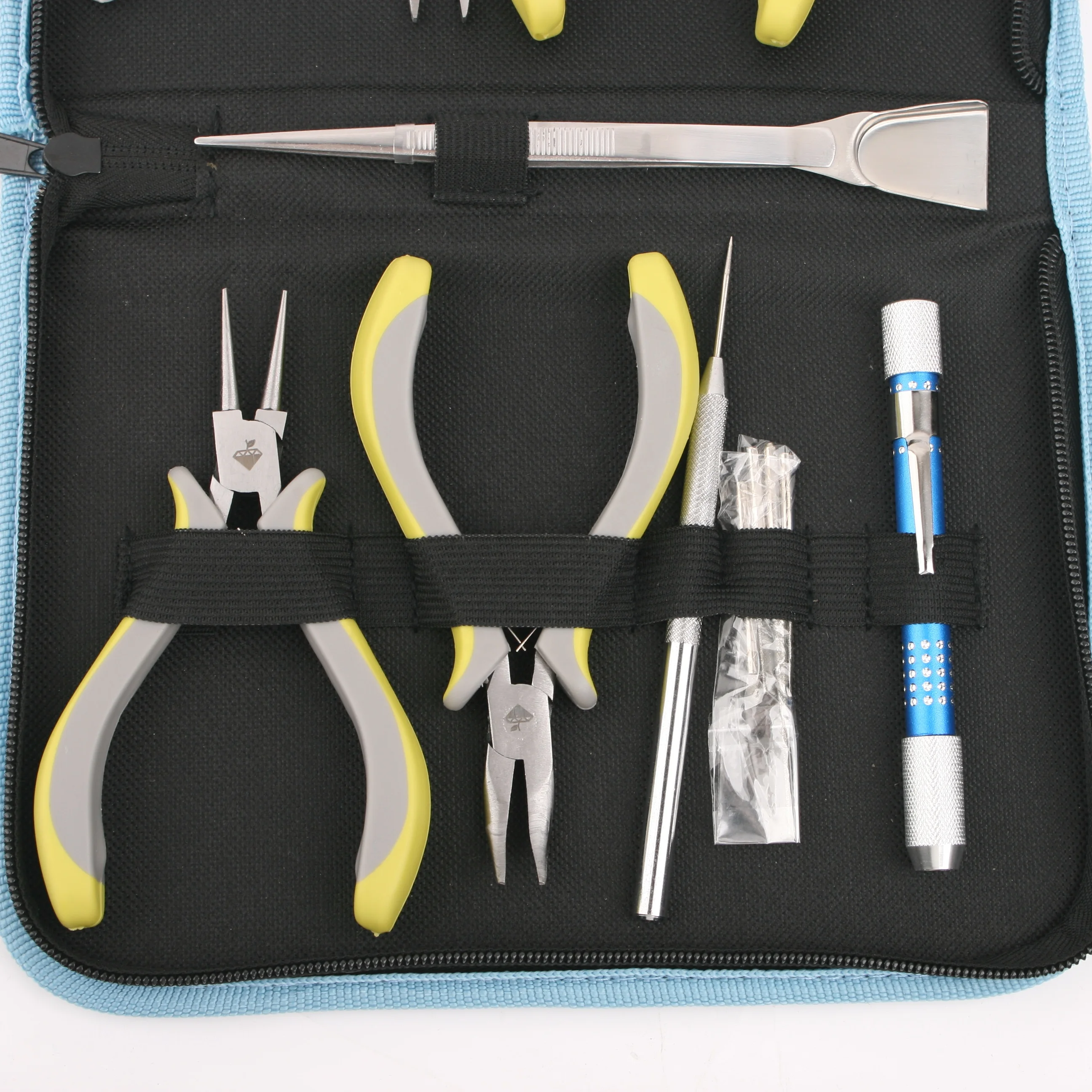 Портативный и удобный набор инструментов для изготовления ювелирных изделий. Комплект принадлежностей для изготовления ювелирных изделий с полным спектром пил и плоскогубцев.