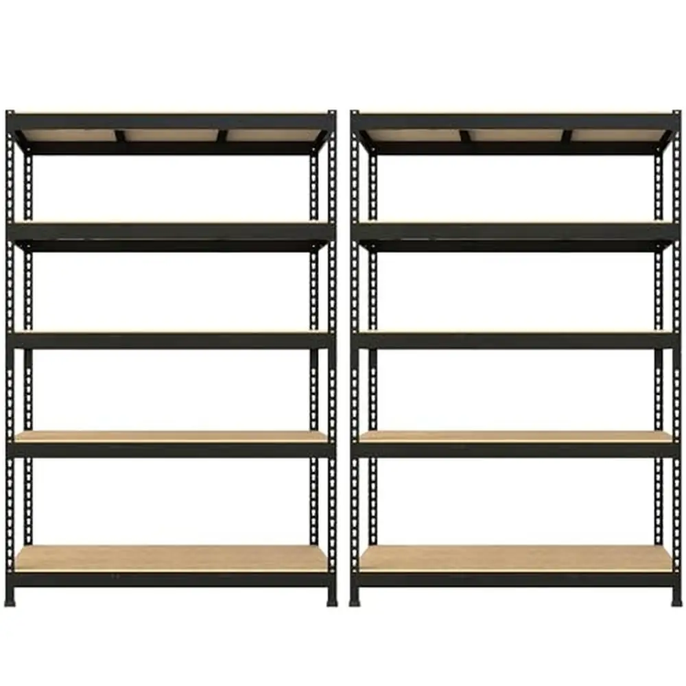 

Metal Garage Storage Shelves 5-Tier 48" W x 24" D x 72" H 2 Packs Heavy Duty Utility Shelving Unit