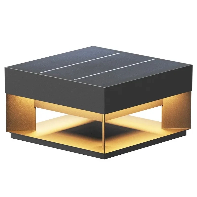Modern Garden IP65 Stainless Steel Lawn Solar Lamp Outdoor Street Waterproof Landscape Lights Garden Solar Pillar Mount Lights