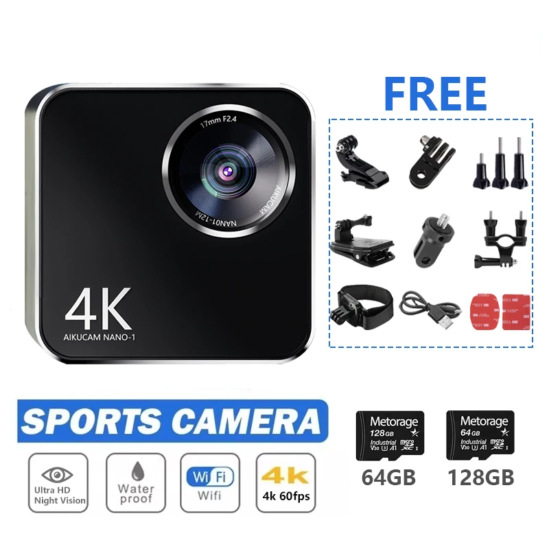 12MP 4K60FPS Action Camera 1/2.49