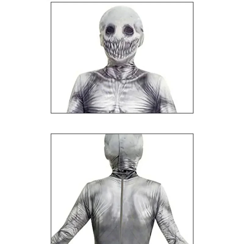 Scary Jumpsuit Costume Adult Men WomenThe Rake Costume Zalgo Slenderman Bodysuit 3D Scary Halloween Costume For Kids Boys Girls