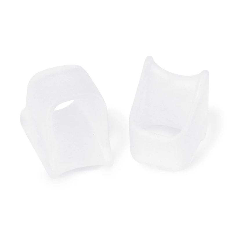 فاصل أصابع القدم من السيليكون الناعم - زوج واحد لتخفيف أصابع القدم المتداخلة مع وسادات مضادة للاحتكاك #6